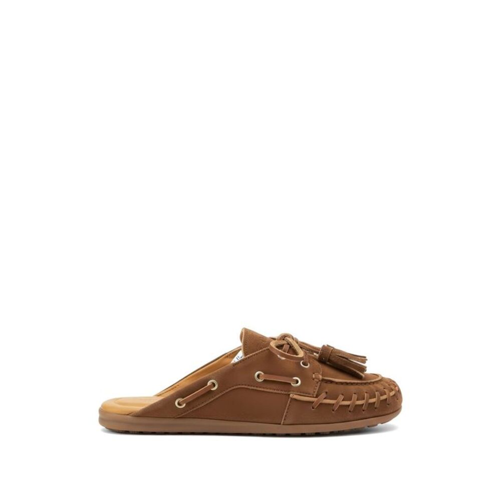 032C Women's Posa Flat Shoes Brown